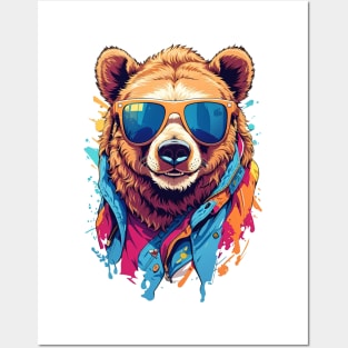 Cool Bear in Sunglasses Posters and Art